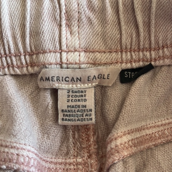 American Eagle Stretch Tomgirl Utility Jogger Size 2 Short Pink - Picture 10 of 10